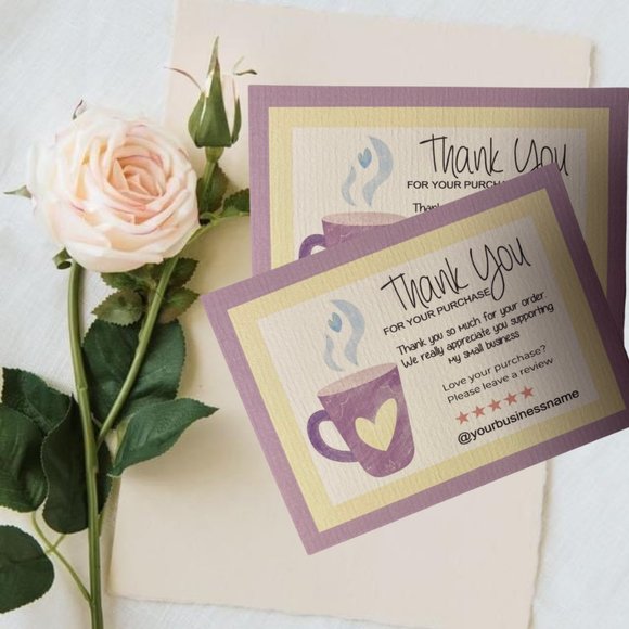 Thank You Cards for Customer Purchase Reviews - Picture 1 of 10